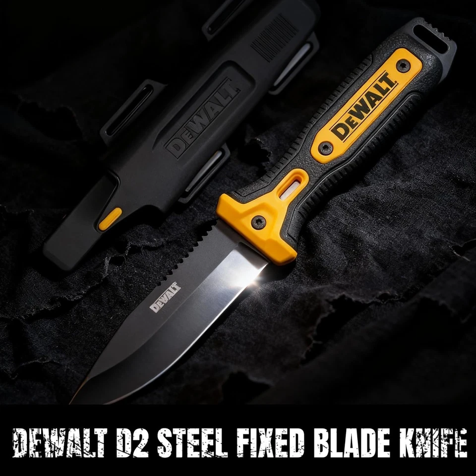 DEWALT D2 Steel Fixed Blade Knife 4.5" Blade length Outdoor Construction tools - Image 3 of 4