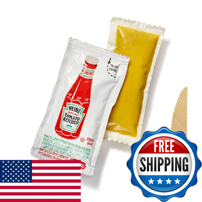 Concession Essentials Ketchup & Mustard Packets - 200 Count (100 Ea)