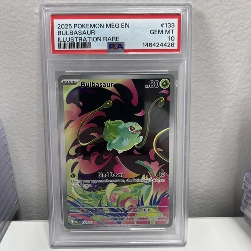 2025 POKEMON MEG EN-MEGA EVOLUTION ILLUSTRATION RARE #133 BULBASAUR PSA 10