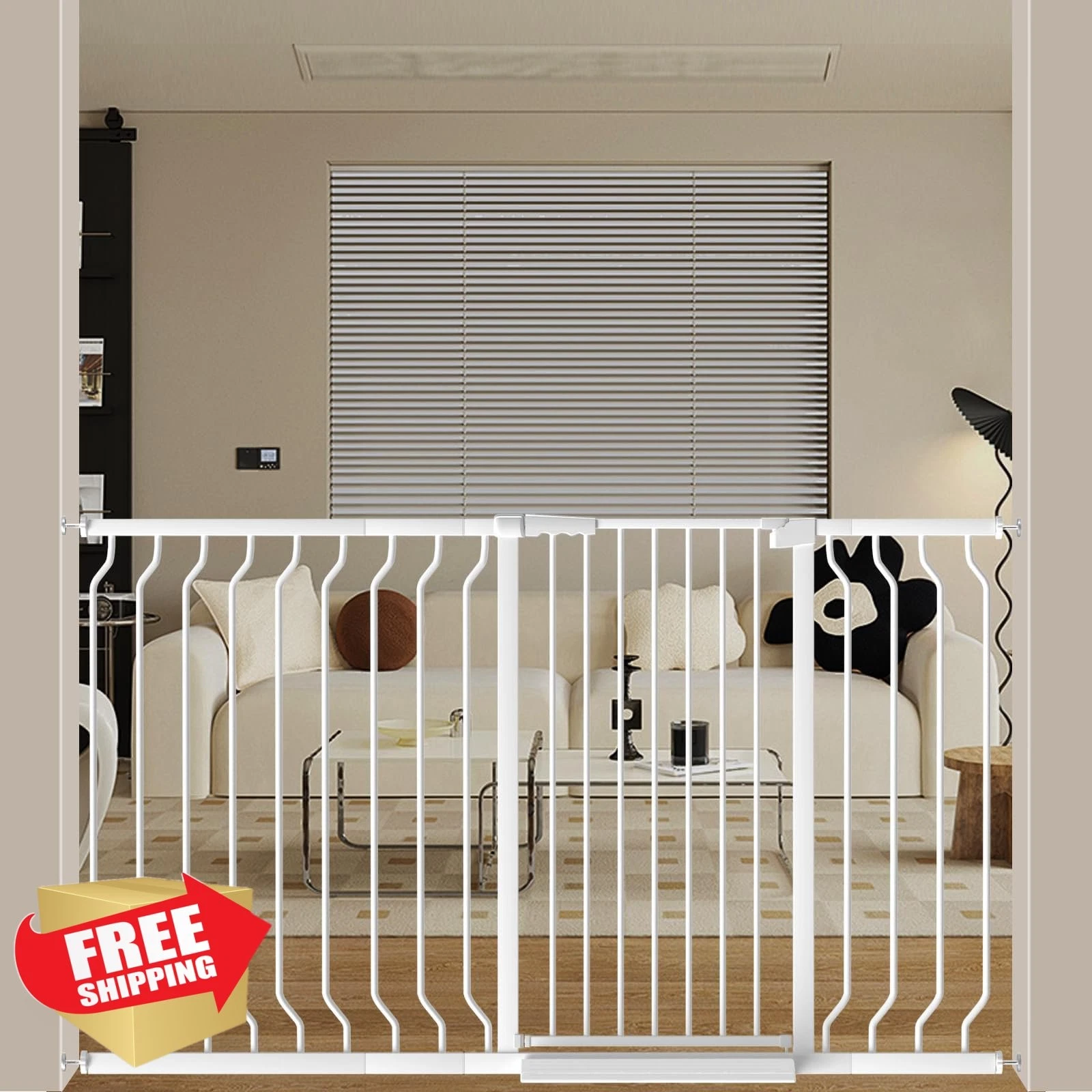 ALLAIBB Extra Tall Baby Gate 40.5", Wide Pressure Mount Child Safety Gate