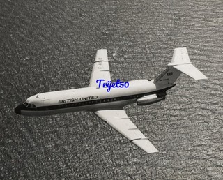 8x7 B&W Photo BAC 1 11 British United G ASJE on test flight off south coast