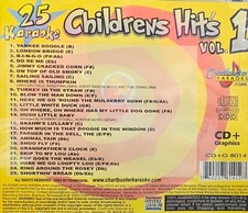 80141 CHILDREN KARAOKE   CHARTBUSTER KARAOKE CDG LOT VA