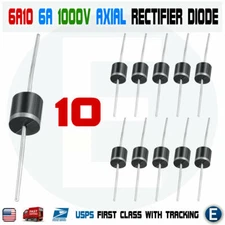 10PCS 6A10 1000V 6A 1KV Axial Rectifier Diode 6 AMP solar panel USA