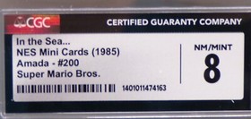 1985 Japanese CGC 8 Amada SUPER MARIO BROS Game Play TRADING CARD Famicom NES !!