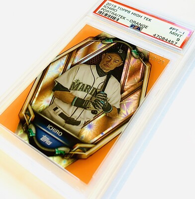 2019 Topps High Tek Ichiro Suzuki Orange Portraitek #/25 & PSA 9