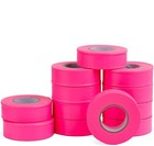 Flagging Tape - Pink - 300 feet Non-Adhesive Plastic Ribbon Pack of 12 Roll