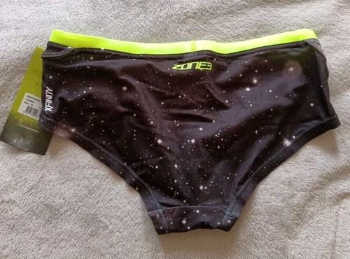 Zone 3 Men's Cosmic Brief Swimming Shorts Black Size Uk 28 XXS - Picture 5 of 9