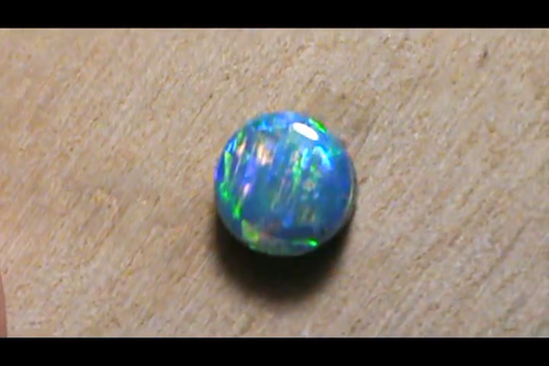 LOVELY 6.0mm Round Coober Pedy Gem Opal Dublet 0.75 Ct. - D2183 - Video 1 of 1