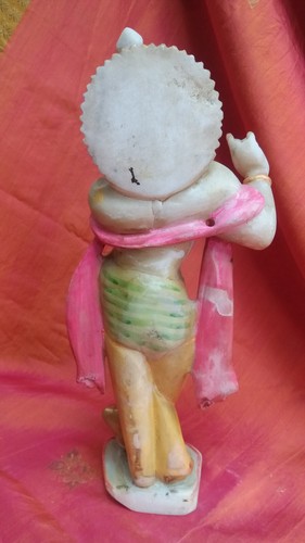 Krishna Estatua De Mármol De Colección Dios Templo Hindú Escultura Vishnu India Deidad P - Imagen 4 de 9