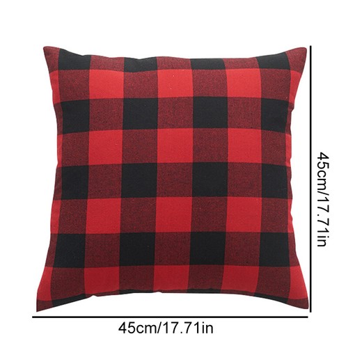 Tartan Check Cotton Linen Plaid Cushion Cover Throw Pillows Case 45x45cm ZO - Picture 12 of 12