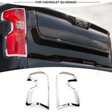 Exterior Rear Tailgate Lights Guard Trim Frame For Chevy Silverado 1500 2019-23