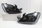 Headlights Headlamps Black Left & Right Pair Set for 2004 2005 2006 2007~Lancer