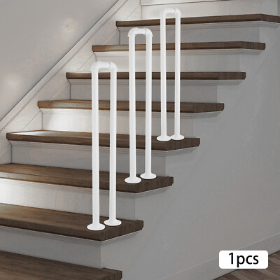 33.46in H U-Shaped Stair Handrail Metal Stair Handrail Decorative Railing Stairs