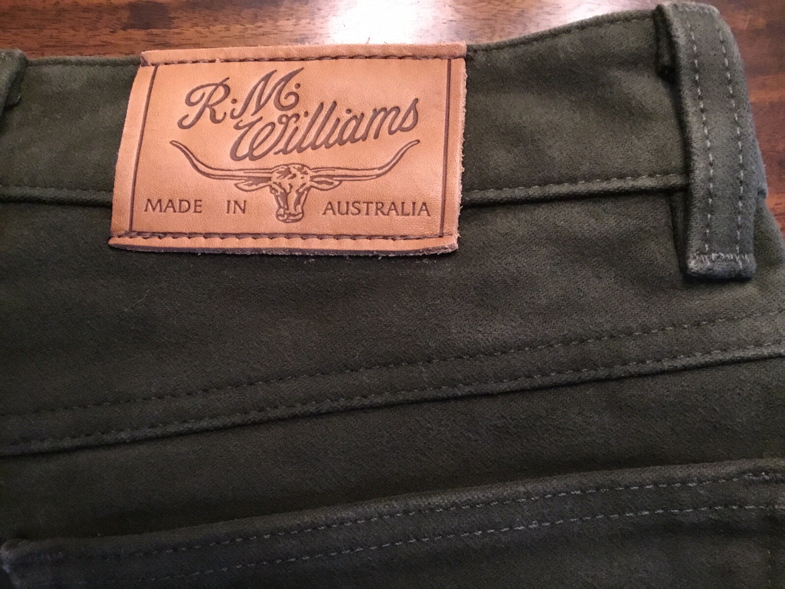 RM Williams moleskin jeans, olive green, size 32. eBay