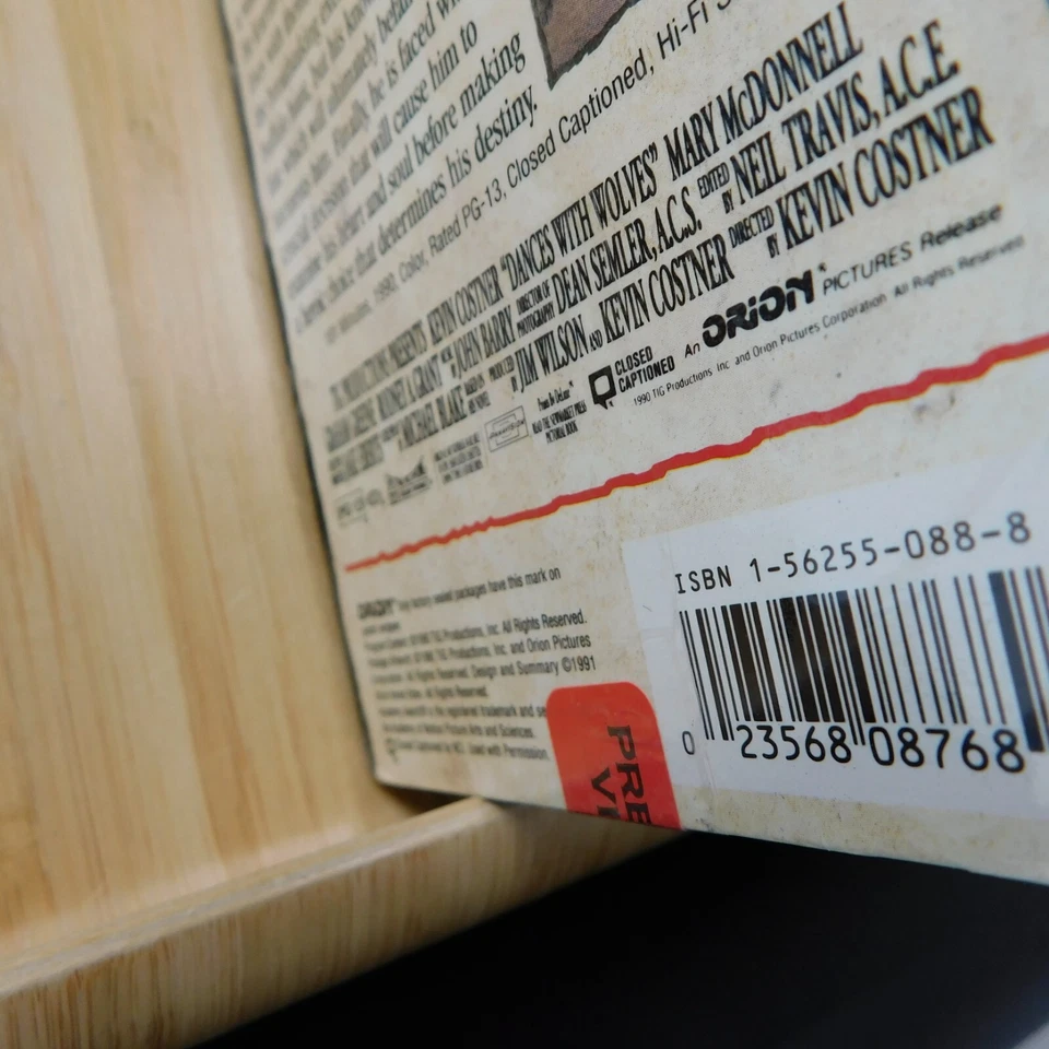 NEW FACTORY SEALED Dances with Wolves (VHS, 1990) First Release Orion Watermark - Image 3 of 4