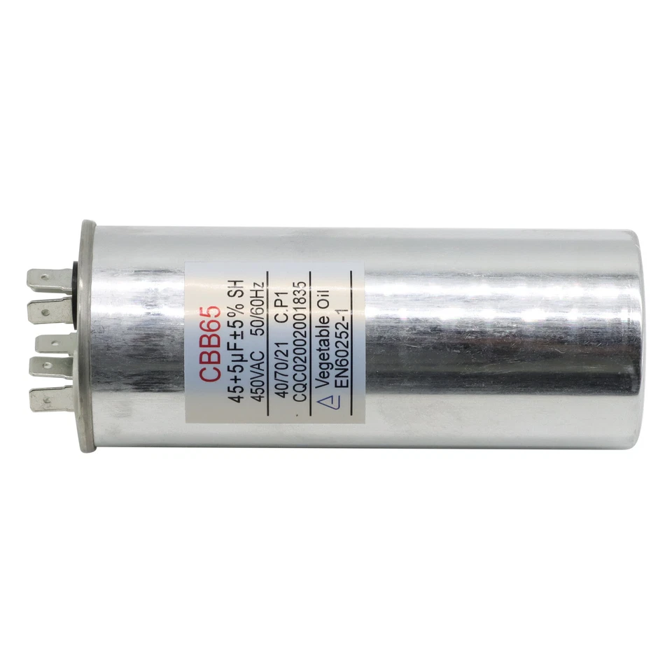 Condensador de doble funcionamiento motor de alta calidad 45+5 uF MFD 370-450 V AC CBB65 - Paquete de 10 Foto 4 de 4