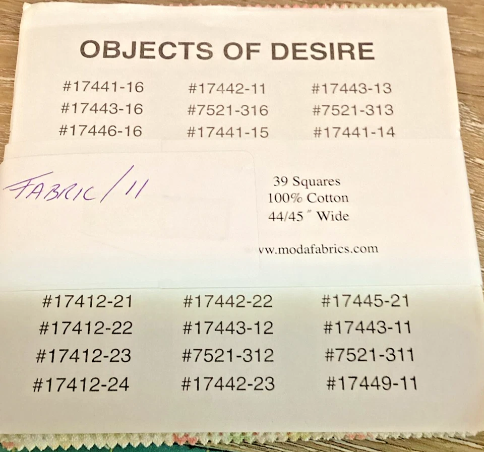Objects of Desire by Sandy Gervias Pack of 100% Quilt Cotton Charm Squares 5"x5" - Image 3 of 3