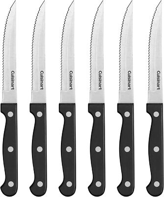 Knife Set, 6-Piece Steak Knife Set, Steel Blades for Precision Cutting