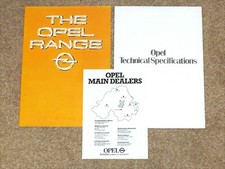 1980 OPEL RANGE Brochure & Specs NI Dealers - Manta Ascona Kadett Senator Monza