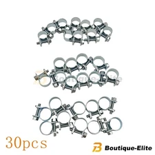 Set of 30 pipe clamps (1/4" 5/16" 3/8") for fuel injection hoses