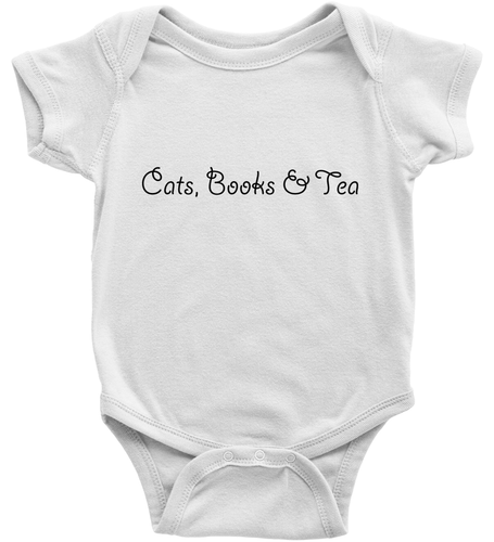 Cats Books & Tea Toddler Kids Tee Youth T-Shirt Baby Bodysuit Cute Book Cat Love - Picture 10 of 34