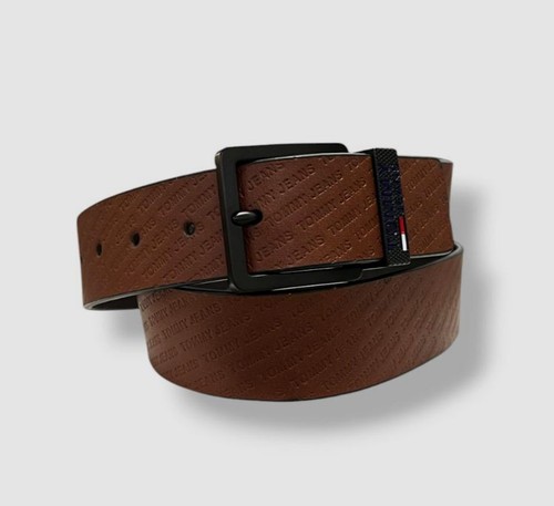 Tommy Hilfiger Men's Brown Black Reversible Bonded Leather Belt Sz M 34-36