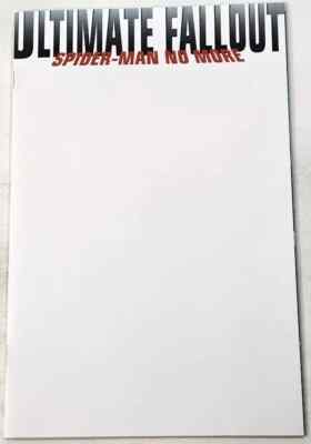 ULTIMATE COMICS FALLOUT #4 BLANK SKETCH VARIANT NM SPIDER-MAN MILES MORALES