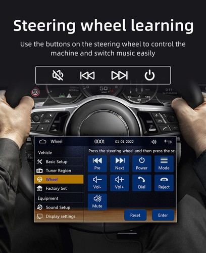 Car Stereo Radio Touch Screen 2DIN MP5 Player Carplay Android Auto BT Aux TF USB - Picture 8 of 21