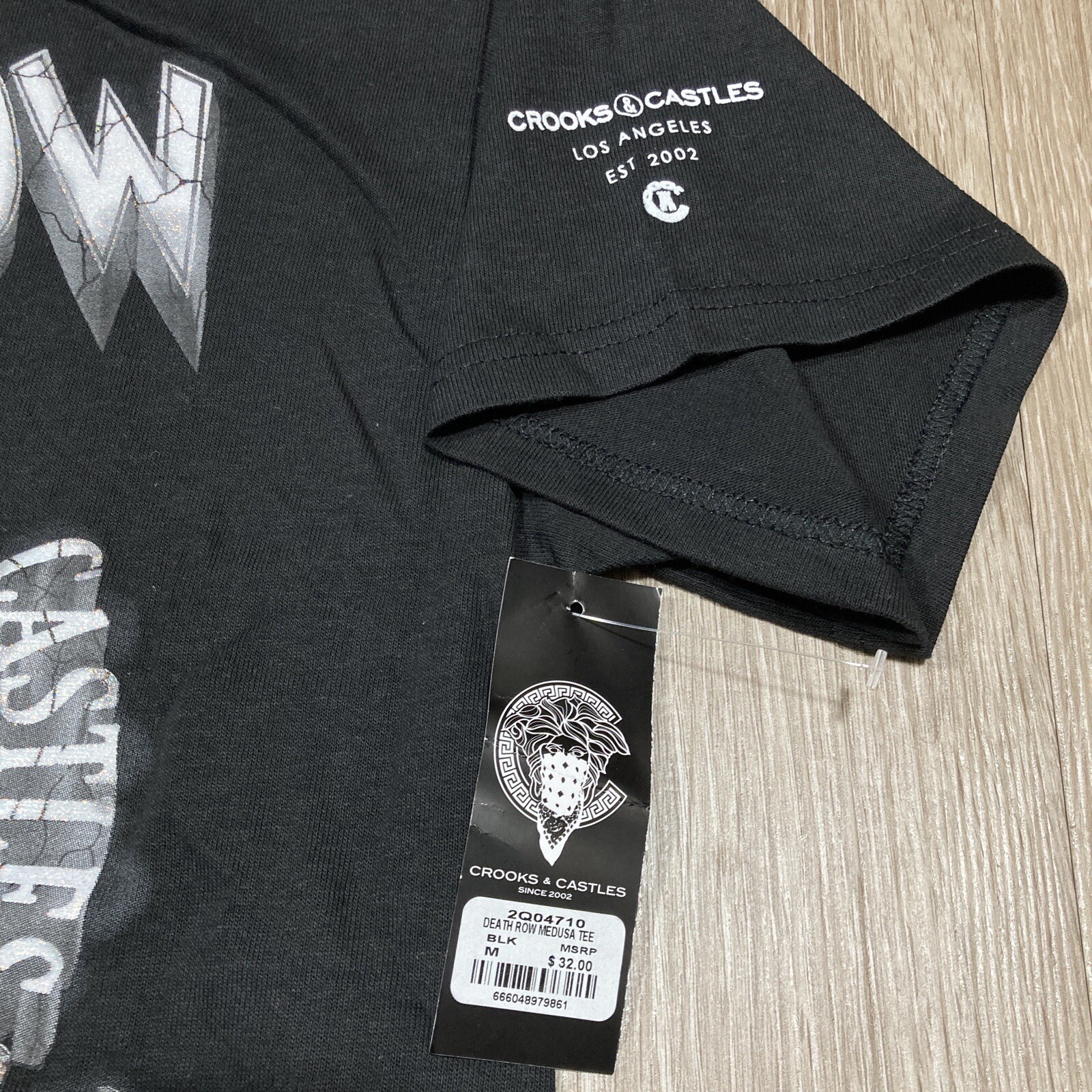 FILA Maglietta Death Row M NUOVA Crooks & Castles Rap Hip Hop Album Concerto Party Tour Maglietta