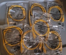 Lot Of 7 Monoprice New Cat6 Ethernet 6 Patch Cord UTP Stranded 568B Yellow 2Ft