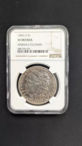 1896 O Morgan Silver $1 Dollar Coin - NGC VF Details