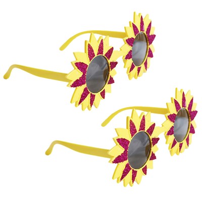  2 Pcs Sonnenblumengläser Kind Spaßbrille Für Party Partybrille Fotorequisite