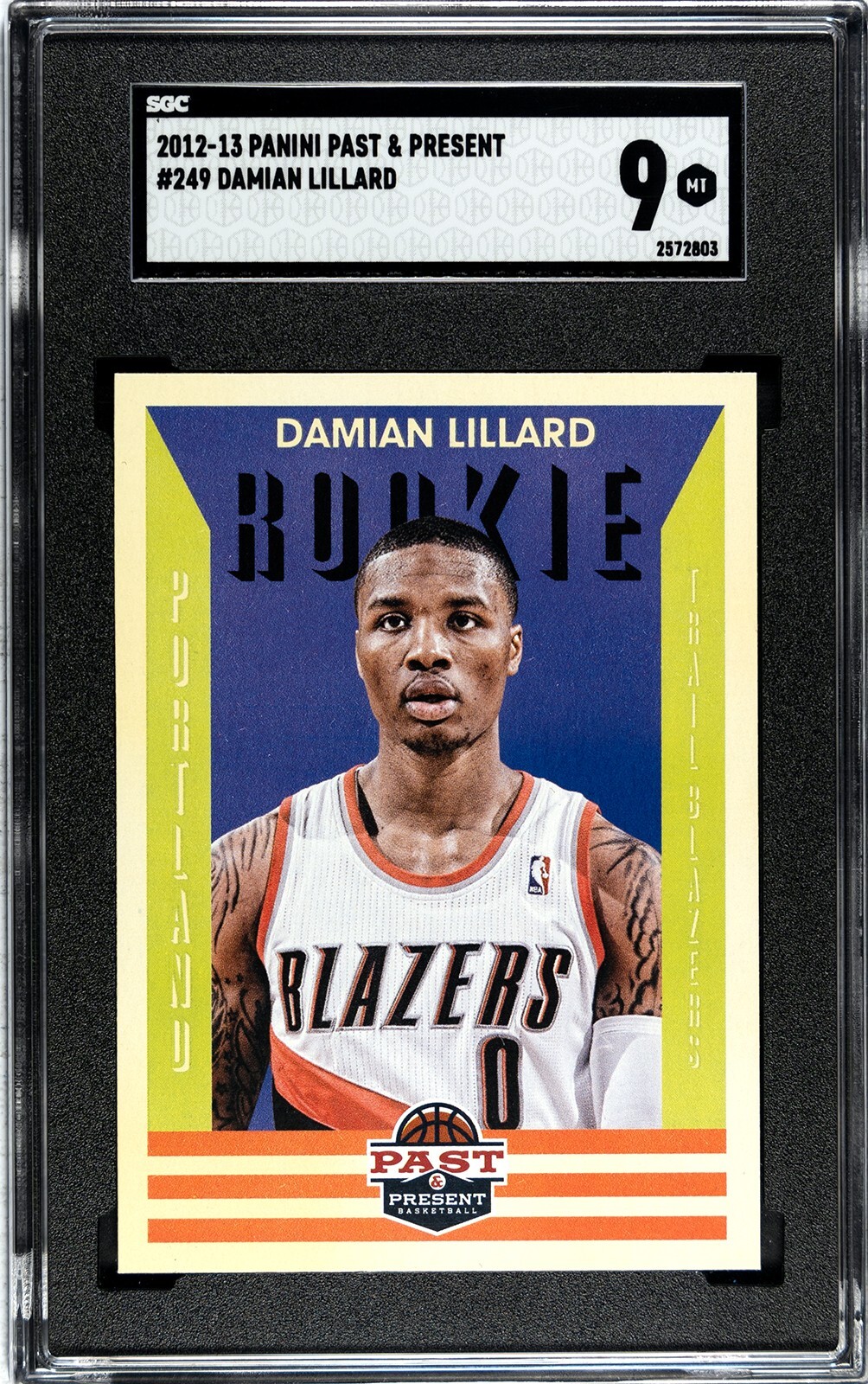 2012-13 Panini Past Present #249 Damian Lillard SGC 9 MINT RC