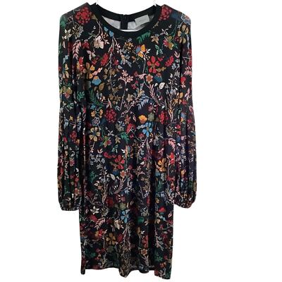 Marella Women's Sport Floral A-Line Dress Long Sleeve Size 10
