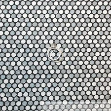BonEful FABRIC FQ Cotton Quilt VTG Black Gray White B&W Silver Glitter Polka Dot