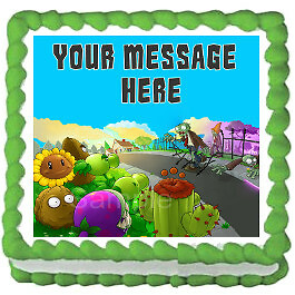 PLANTS VS ZOMBIES Edible Cake topper image party decoratrion - Picture 10 of 10
