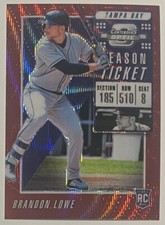 Brandon Lowe 2019 Panini Contenders Optic Ruby Wave Prizm Rookie RC /199
