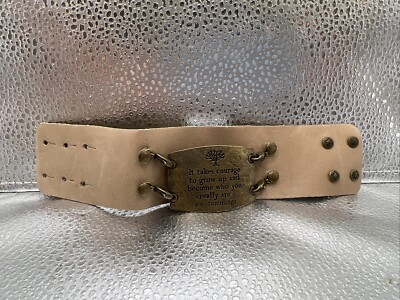Lenny And Eva Mix & Match Cuff Bracelet And Removable Plate / Pin e.e Cummings