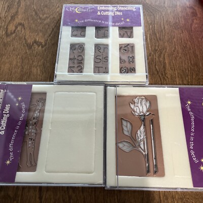 Spellbinders Alphabet Set Metal Cutting Dies Upper Case giraffe and a rose