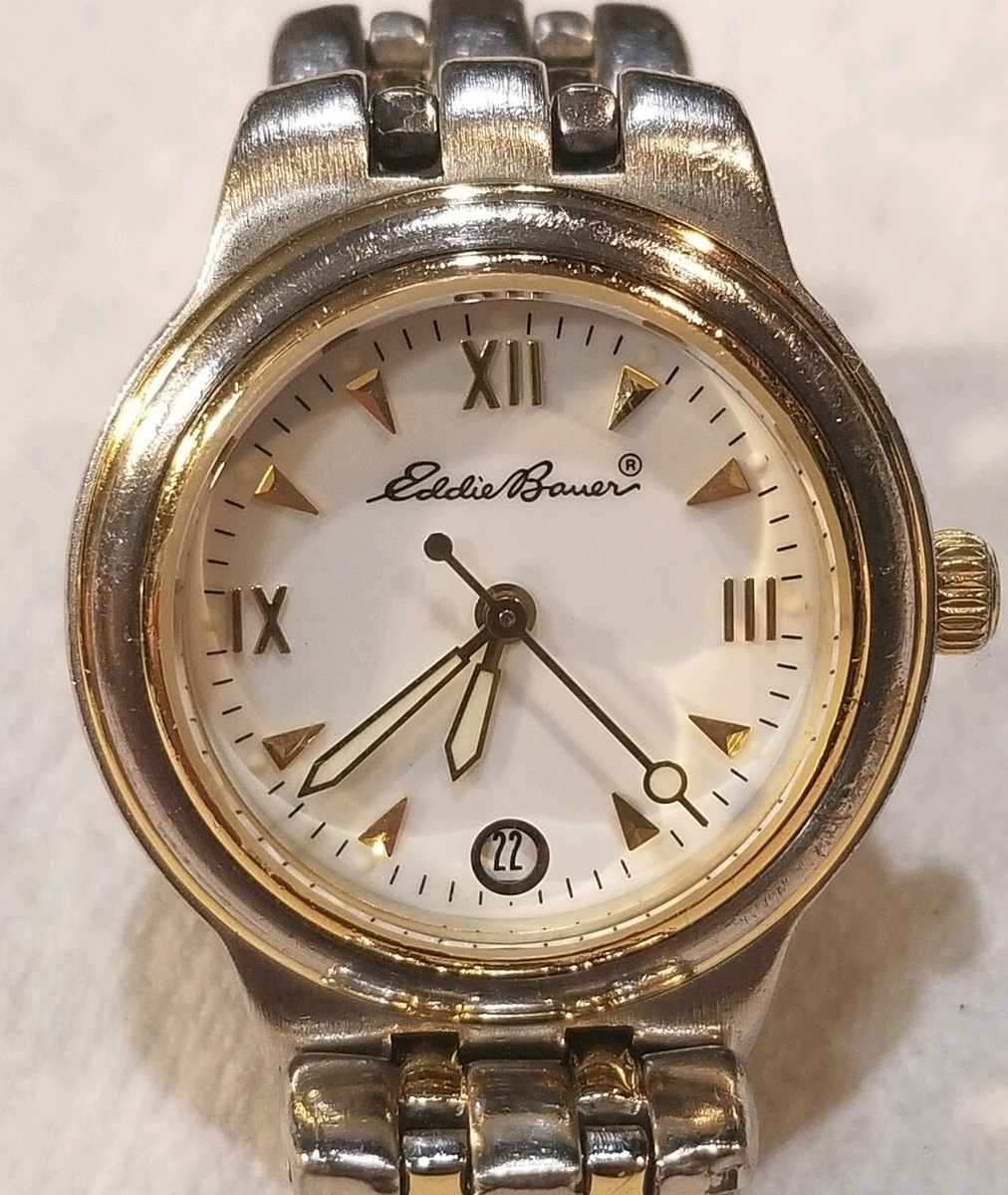 Eddie Bauer Ladies Wristwatch ⌚️ Vintage Eddie Bauer Womens Watch Silver Tone Stainless Steel  main image 3