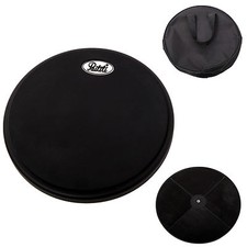 PAITITI 8 Inch Silent Portable Practice Drum Pad Round Shape with Carrying Bag