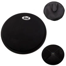 PAITITI 8 Inch Silent Portable Practice Drum Pad Round Shape with Carrying Bag