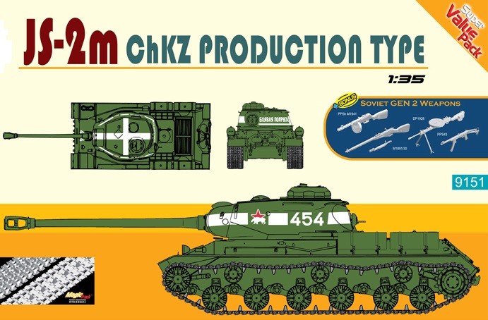 Dragon 1 35 JS-2m ChKZ Production Type 51 w Soviet Gen 2 Weapons Dragon 1 35 JS-2m ChKZ Production Type 51 w Soviet Gen 2 Weapons