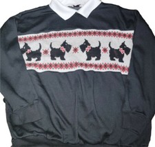 Scottish Terrier Collared Sweatshirt 1990s