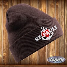 St. Pauli Hamburg Liebe Original Beechfield Beanie Strick Mütze Stick Anker Herz