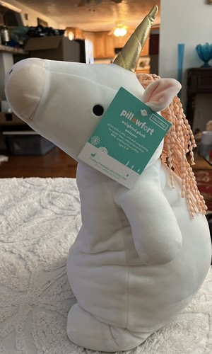 Pillowfort Unicorn Weighted Plush Stuffed Animal Throw Pillow Target 3 Lbs NEW - 第 1/8 張圖片