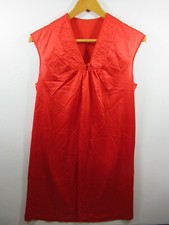 Vintage JCPenney Red Satin Nightgown Women Small Nylon Sleeveless