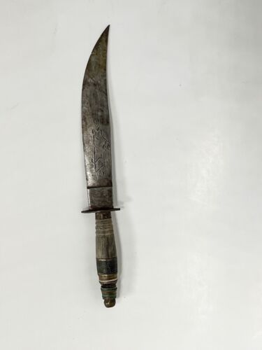 Mexikanische Skorpionklinge Mini 5,5" mit Hundegravur auf Klinge Holzgriff - Bild 2 von 9