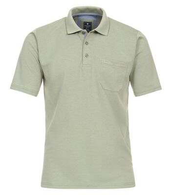 REDMOND Casual Herren Polo-Shirt Kurzarm Regular-Fit Jersey Organic/Grün