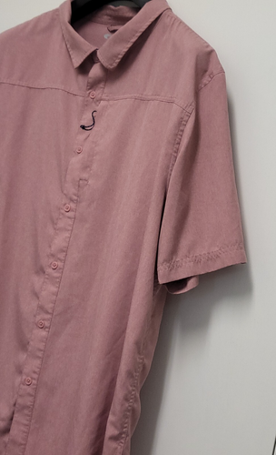 Costa Mens Shirt Button Up 2XL Short Sleeve Zip Pocket - Picture 12 of 18